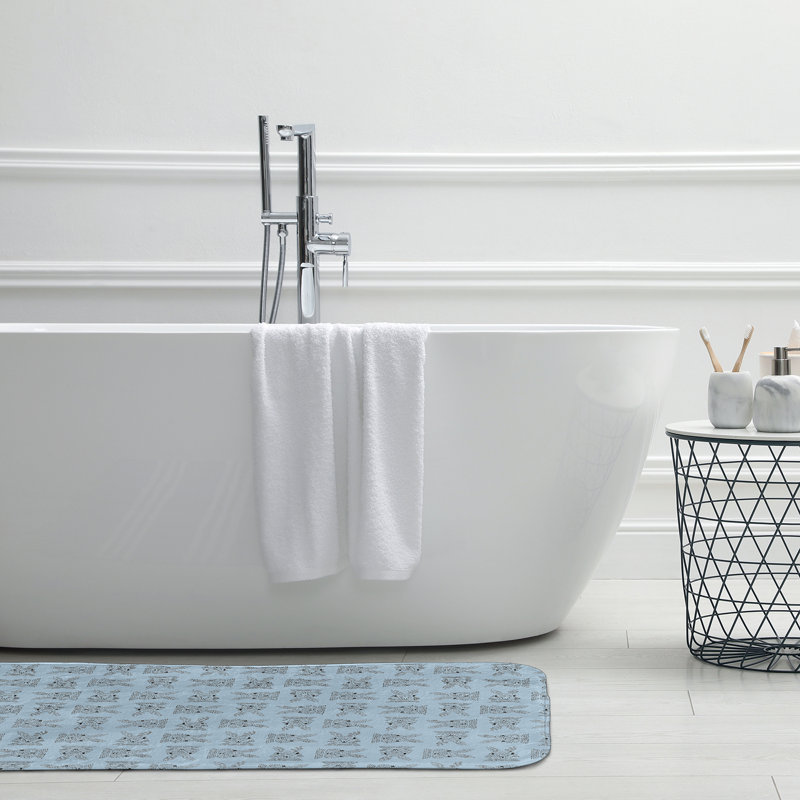 Tapis de bain Braysen, L 17 po x L 24 po, Bleu