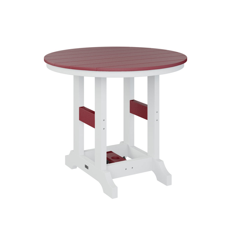 Table de salle à manger Chesterville, Rouge écarlate, H 30,87 po x l 38 po x P 38 po