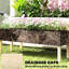 Boîte à fleurs pour patio avec treillis, plusieurs plantes dans un espace organisé, structure étagée, couleur de bois naturel, drainage au bas, doublures non tissées, boîte à treillis à assemblage simple, convient pour