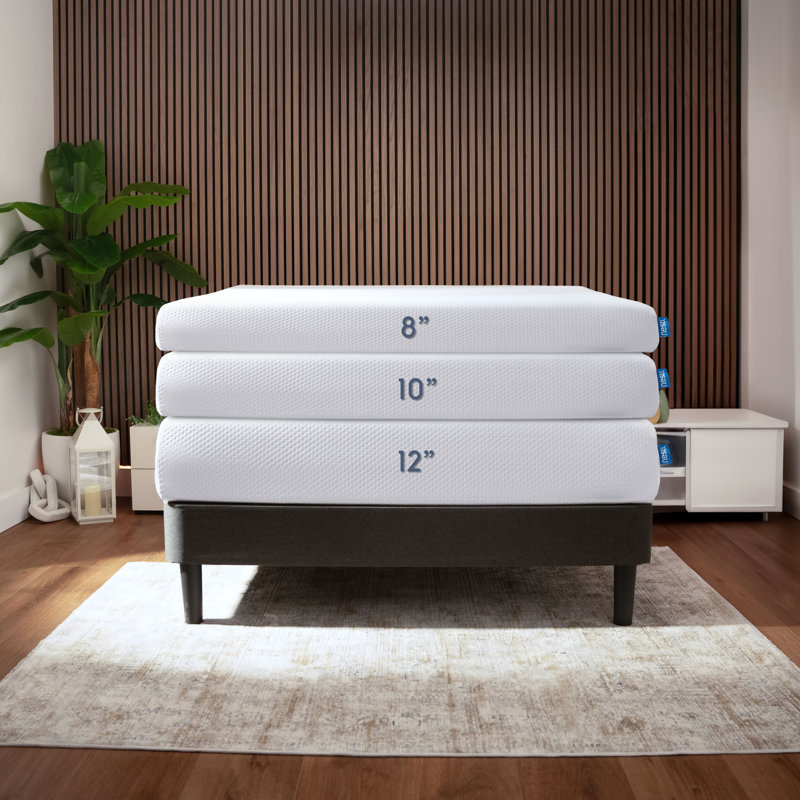 Twin 10-Inch White Memory Foam Mattress with Cooling Gel