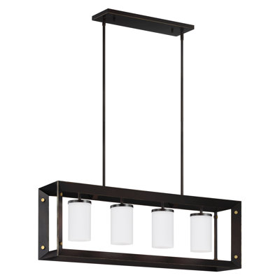 Luminaire suspendu linéaire à 4 lumières pour îlot de cuisine Neston