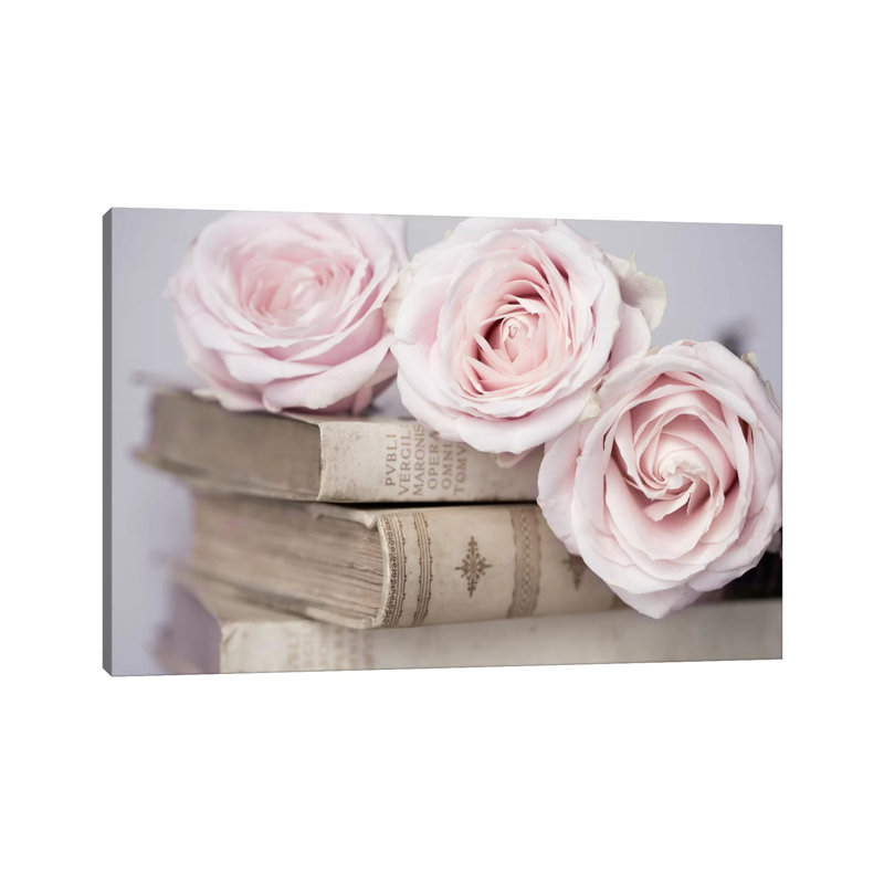 Roses rétro - giclée sur toile tendue avec châssis