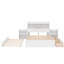 Lit plateforme double avec tablettes coulissantes-2104864011