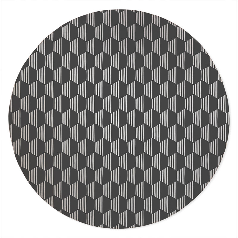 Hexaline Non-Slip Outdoor Rug, Round 5'