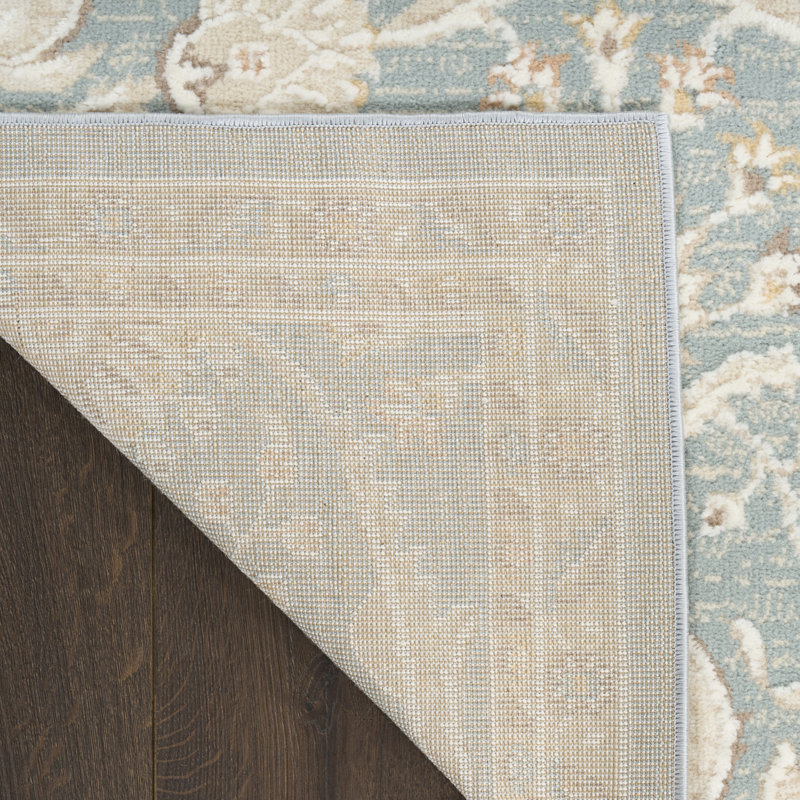 Nourison Isla 5'3" x 7' Blue Vintage Indoor Rug, Rectangle 5'3" x 7', Blue