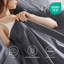 Draps 100% coton de literie - 6 pièces de draps en coton tissé en satin de coton-110115458-110115455