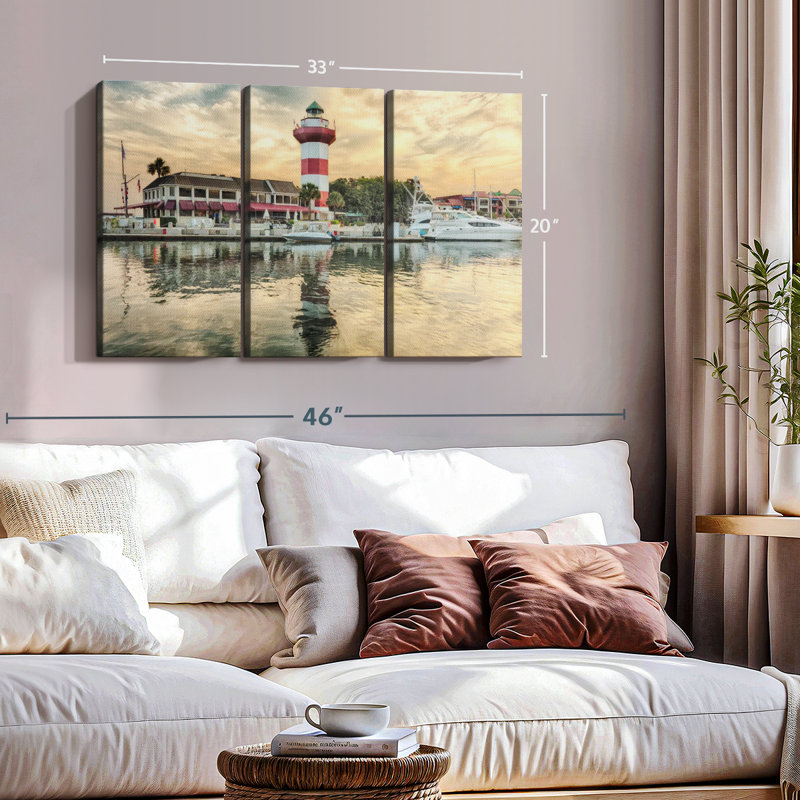 "Phare de Hilton Head" sur, H 20 po x l 33 po