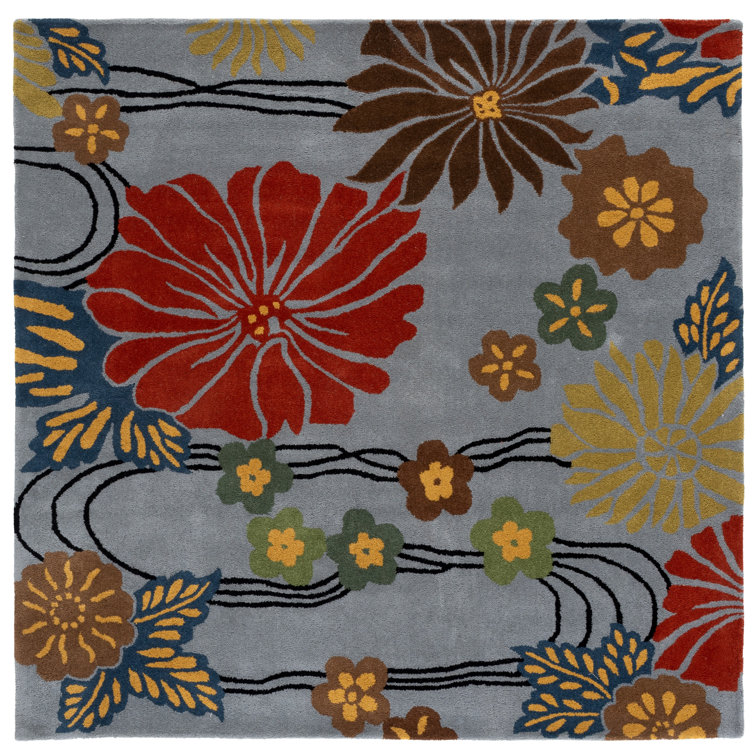 Carolette Hand Tufted Wool And Viscose Floral Rug