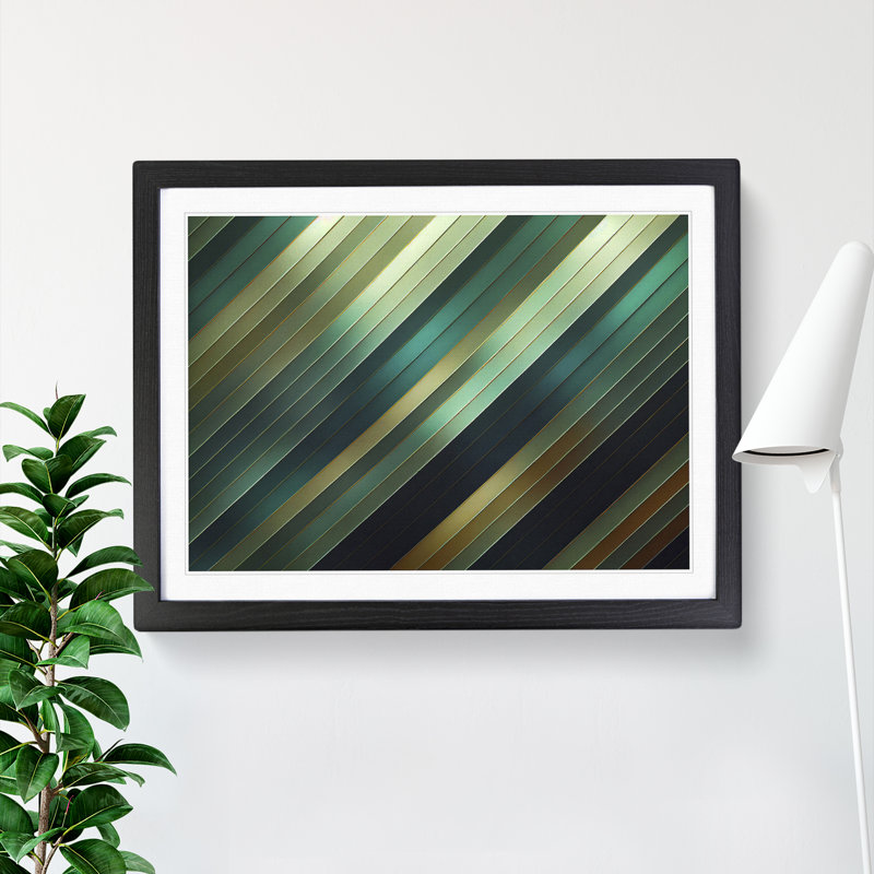 XH1022-7111X Precious Abstract Art - Single Picture Frame Print, 46cm H x 64cm W x 2cm D, Black Framed