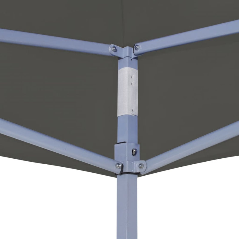 Steel Pop Up Gazebo, 235cm H x 300cm W x 300cm D, Silver, Anthracite