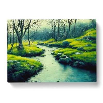 Summer Forest Stream Vol.2 - Wrapped Canvas