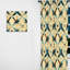 Carreaux bleu et beige Boho - Rideau abstrait - Rideau obscurcissant à formes géométriques - 1 panneau-107597998