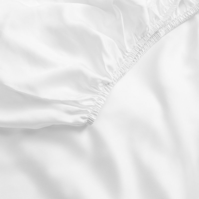 Rayon From Bamboo Fitted Sheet, White, King Fitted Sheet