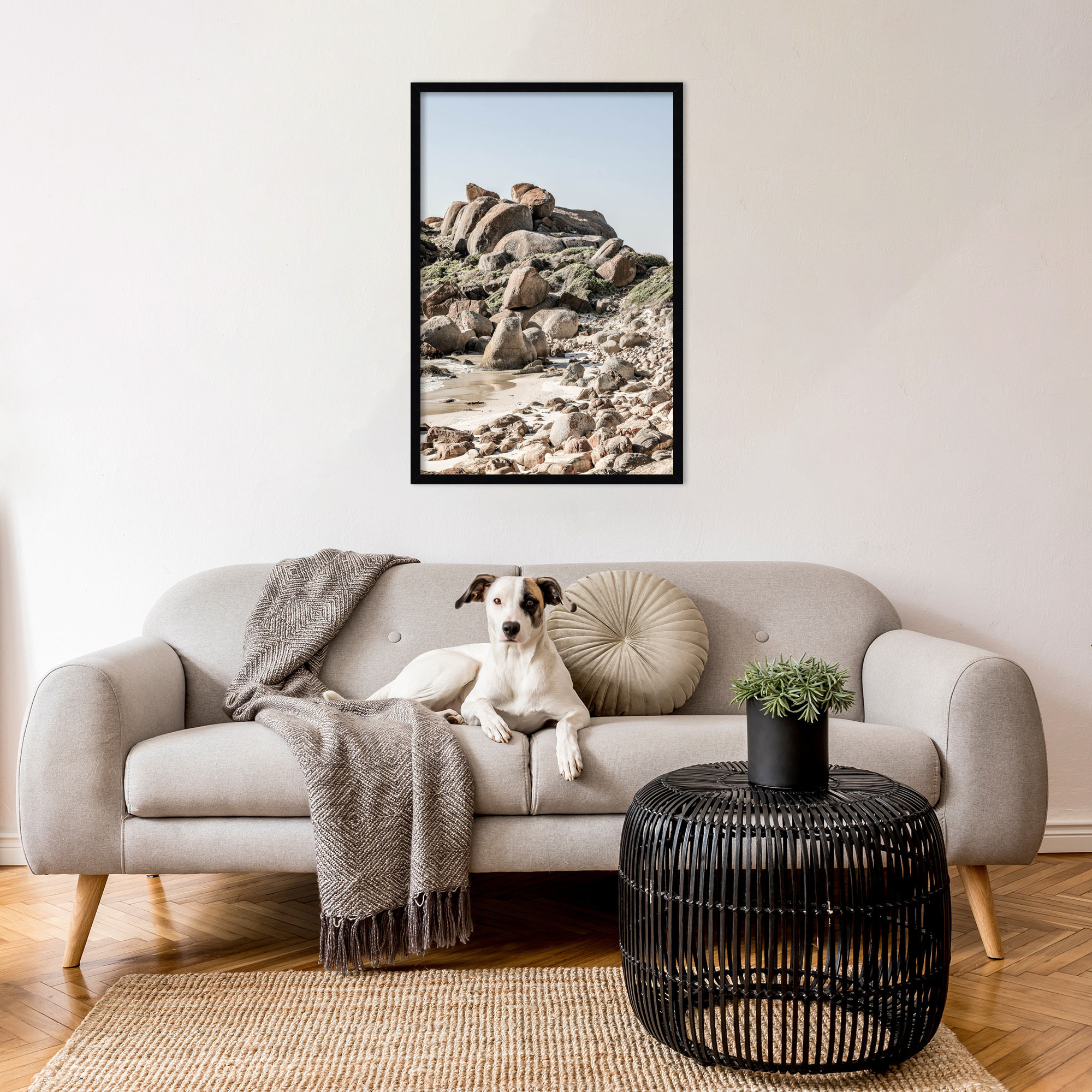 Boulder Beach No 2 by Shot by Clint Wood Framed Wall Art Print, Black, 33" H x 23" W