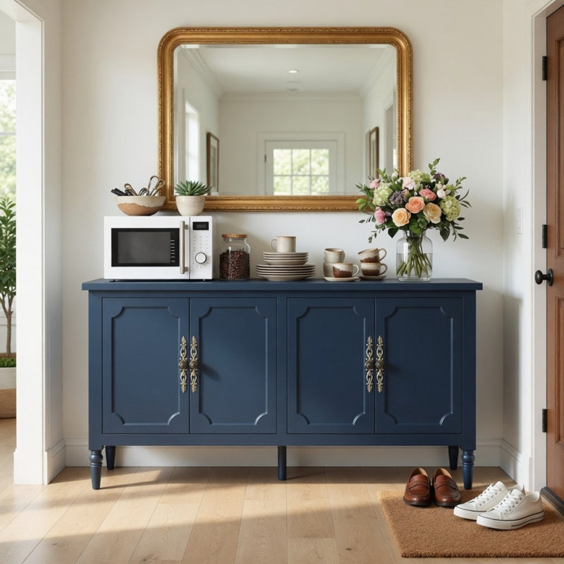 Buffet 58,9 pouces avec tablettes réglables, Blue
