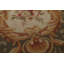 Tapis floral traditionnel en laine tissé à la main ivoire 7 pi 9 po x 9 pi 9 po Aubusson