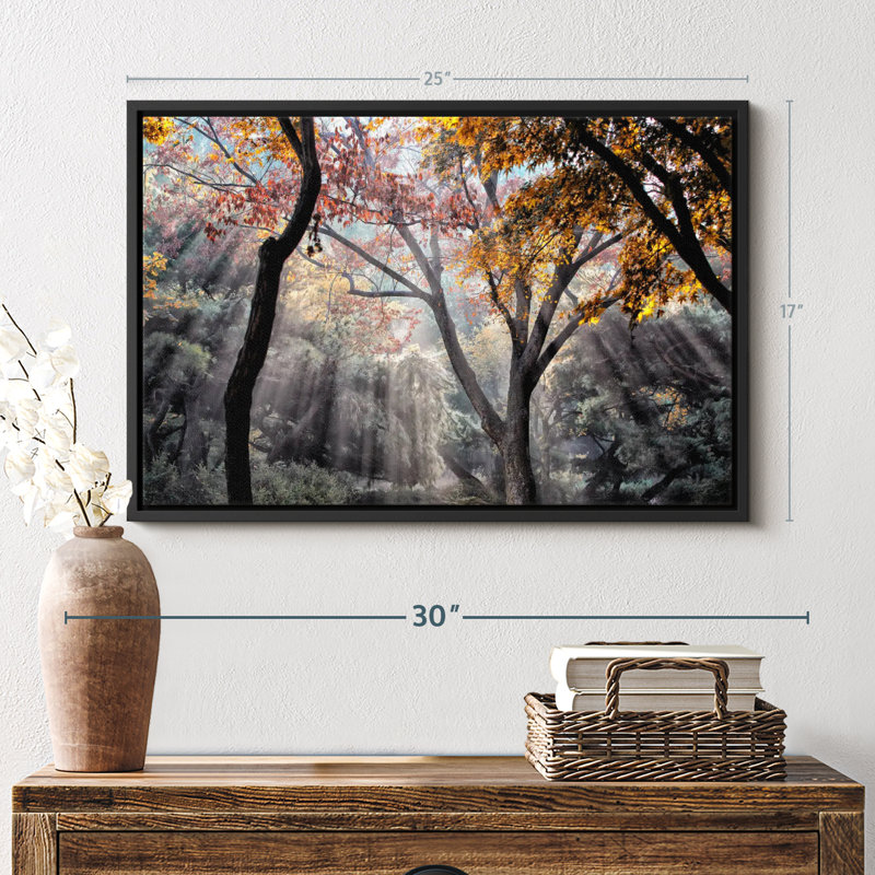 " Forest Sun Rays ", 25" H x 17" W