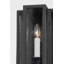 Leor - 1 Light Exterior Wall Sconce - Small - Textured Black Frame - Clear Glass