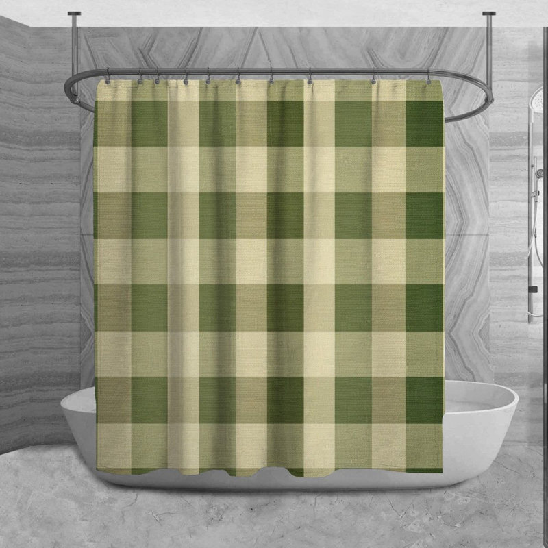 Rideau de douche Nashid Gingham, H 73 po x l 70 po