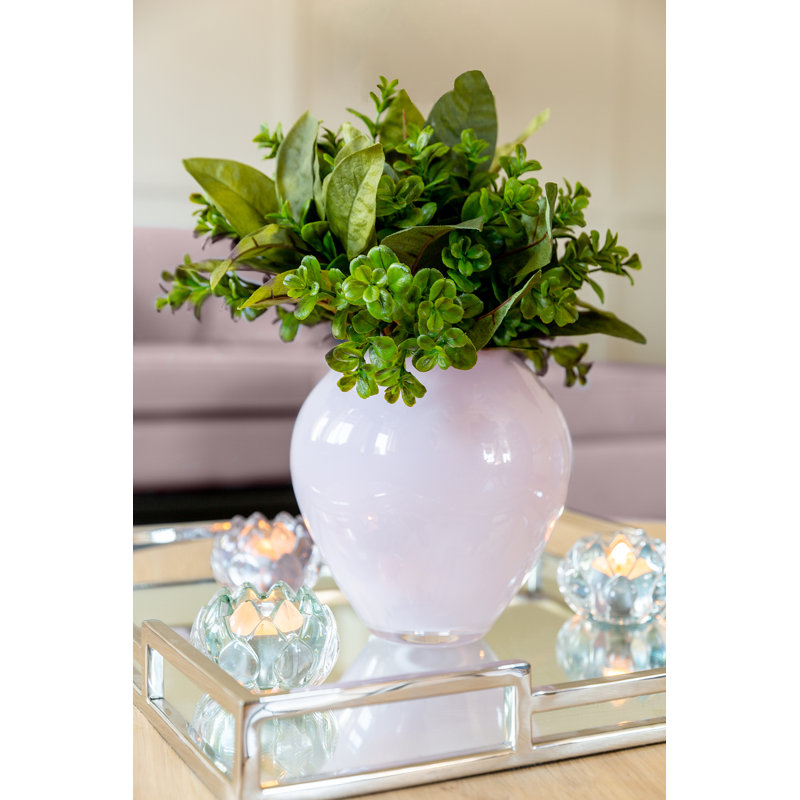 Livia Handmade Glass Table Vase, White