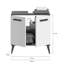 Gavina 60cm Bathroom Vanity Base Only in White