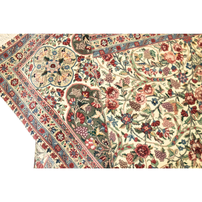 Tapis rectangulaire en laine noué à la main