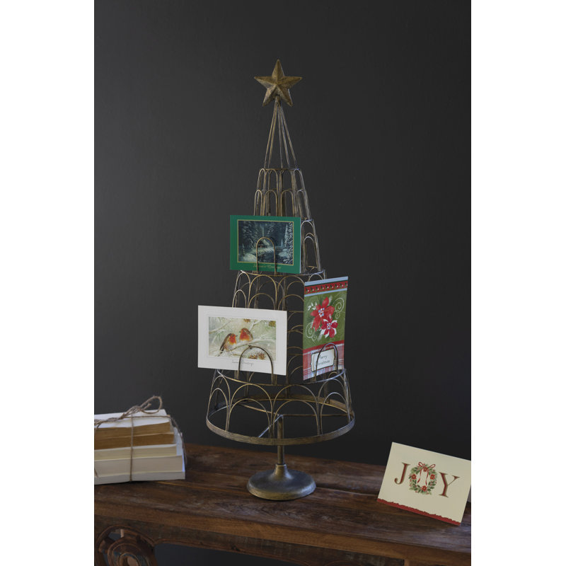  Porte-cartes de Noël en métal - Présentoir festif