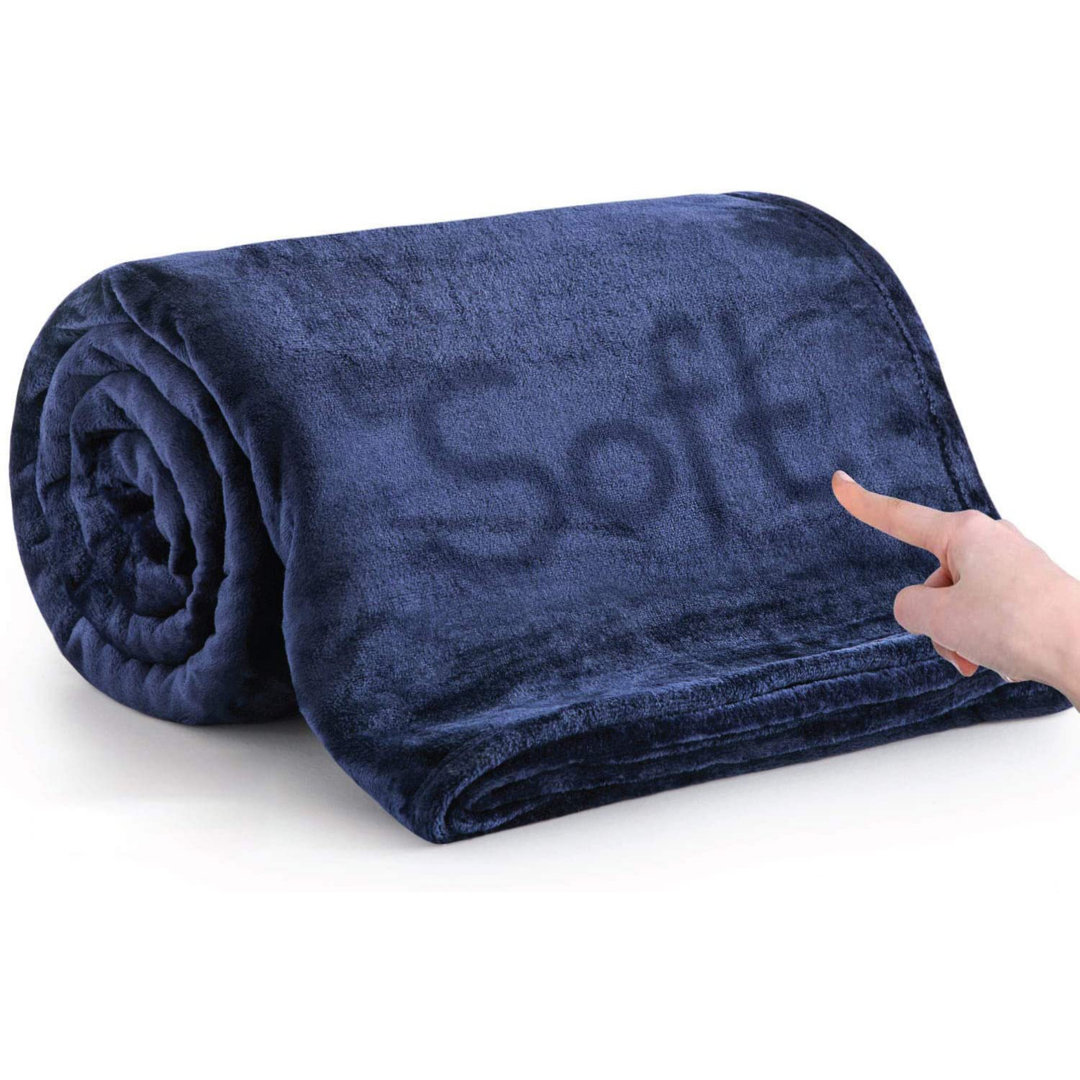 Zygi Reversible Mink Faux Plush Fur Fleece Throw/ Blanket