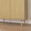 Buffet avec rangement, armoire de rangement à 4 portes et armoire à café en bois avec tablettes réglables pour le salon, la cuisine, la salle à manger et la salle à manger