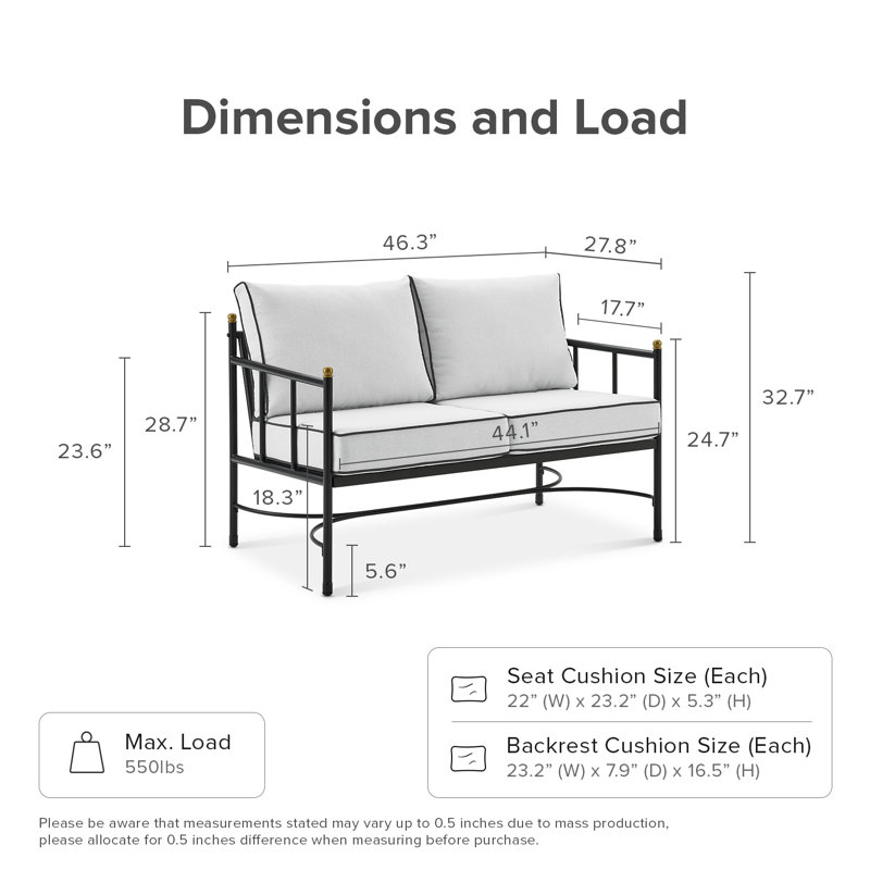Pertti Patio Sofa with Cushions