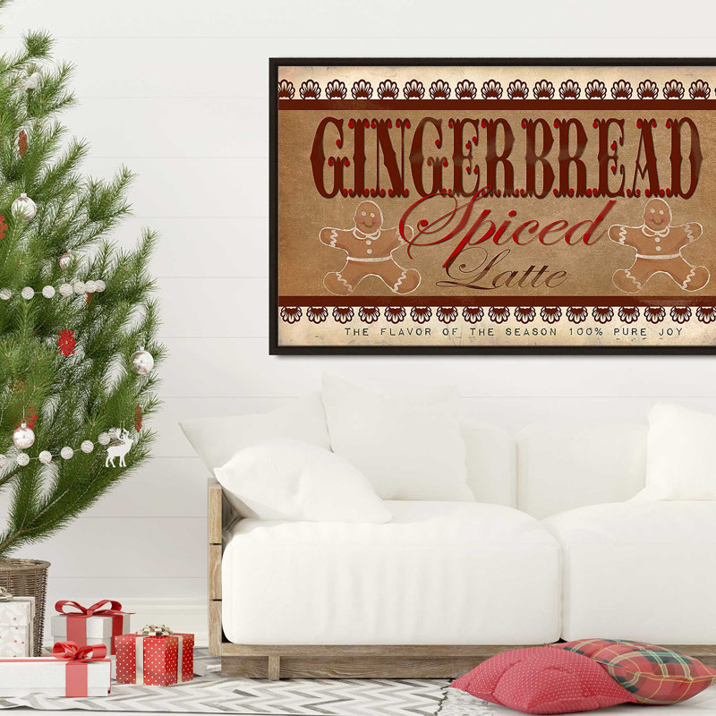 «Gingerbread Latte (Horizontal)» par Jodi - impression, Cadre flottant espresso, H 31,5 po x l 51,5 po x P 2 po
