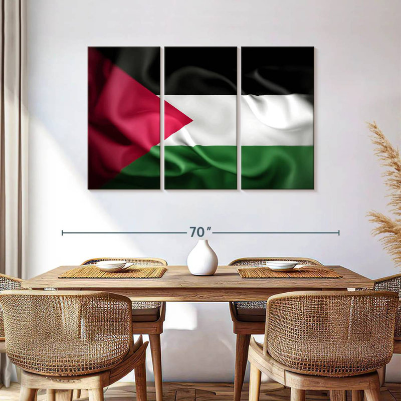 Borges Palestine Flag Close-Up, 36" H x 57" W