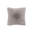 Couvre-lit 6 jours gris foncé avec coussin en forme de diamant Puckered
