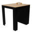 Table de salle à manger pour comptoir de cuisine L 36,2 po x l 31 po x H 36,2 po. Panneau de particules à conception à deux pieds multicolores avec trois tablettes ouvertes latérales