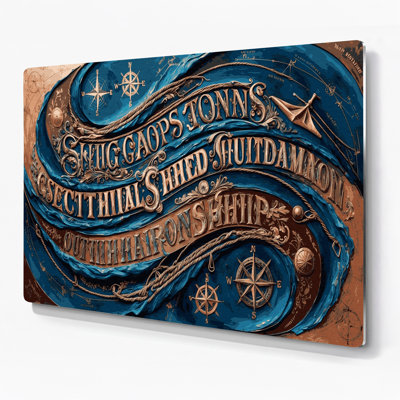 Nautical Ship names Gray Metal Wall Art