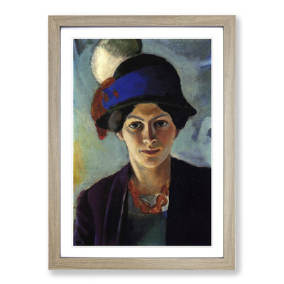 Portrait of a Woman by August Macke - Framed Print