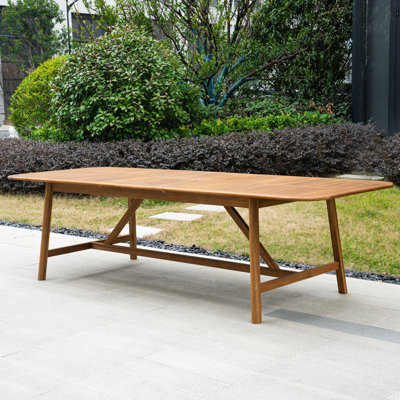 Bramble Acacia Wood Extendable Patio Dining Table