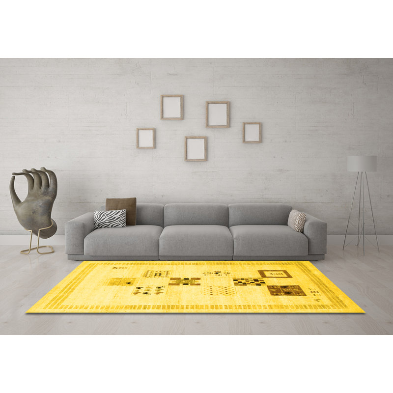 Performance Abstract Indoor Rug, Square 3'