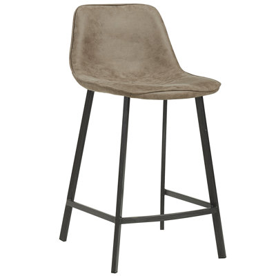 Tabouret de comptoir de 26 po en imitation de suède Madrox