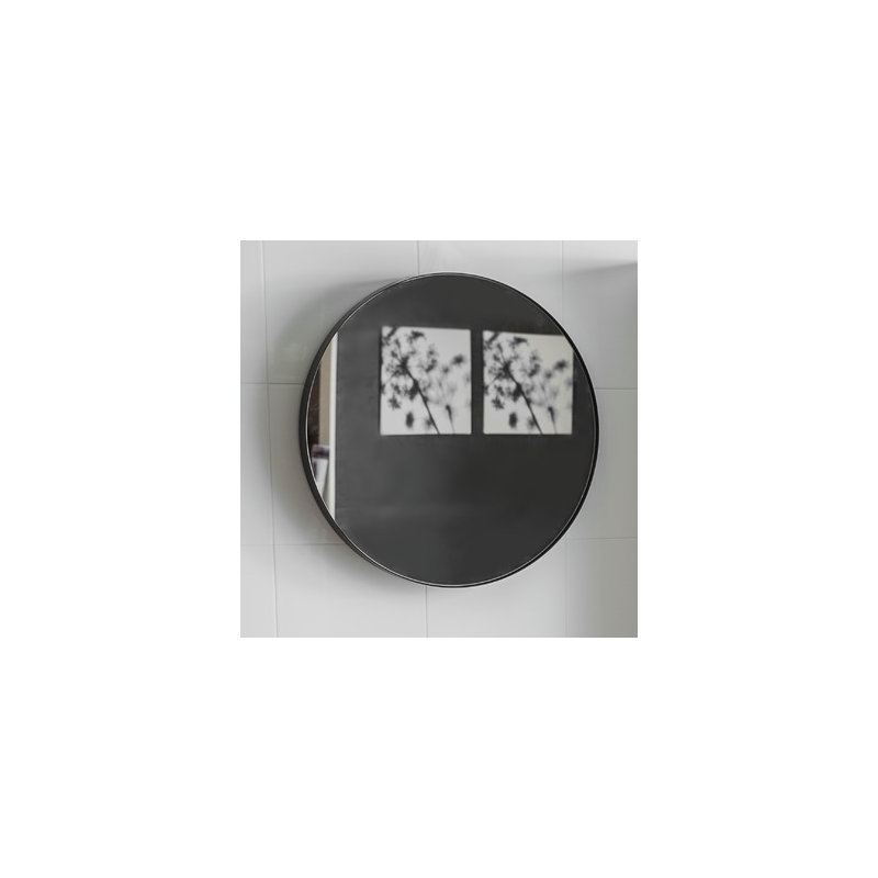 De Soto Metal Wall Mirror, Black