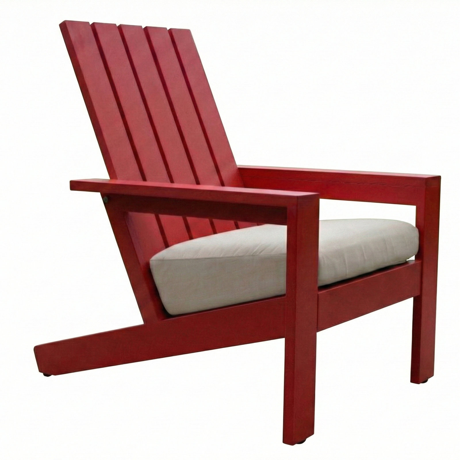 Rhys Aluminum Adirondack with Sunbrella Cushion, Red