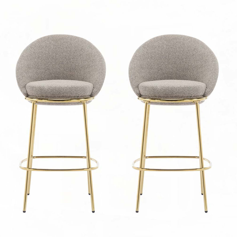 Tabouret de bar rembourré en métal