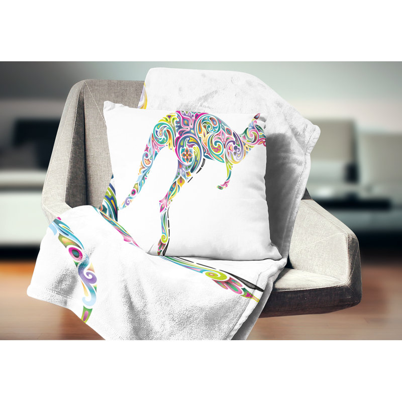Oreiller Courant De Kangourou Floral Animal