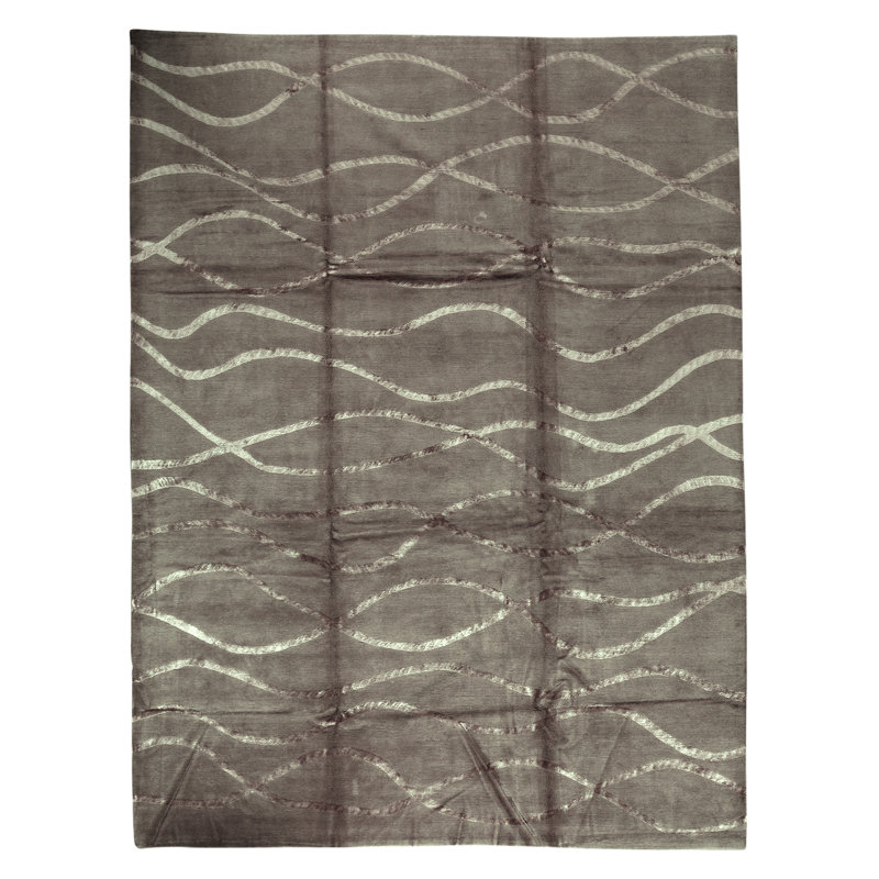 Hand Knotted Area Rug in Ivory