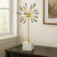Statue décorative Starburst avec base en marbre pour bureau - Décoration moderne pour le salon ou la maison - Bleu et blanc-911631085