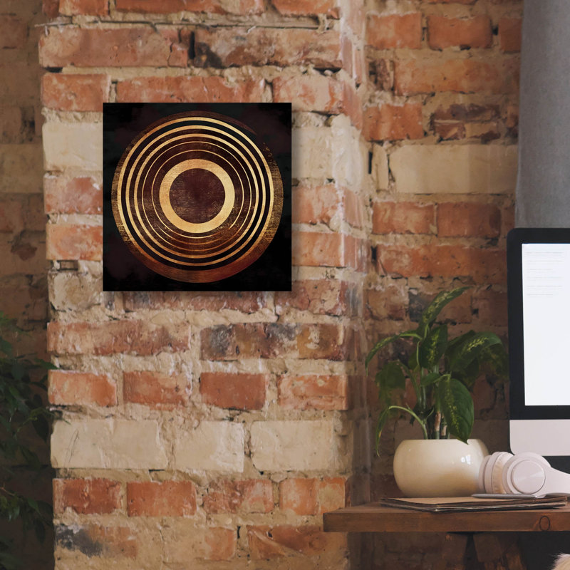 "Minimal Abstract Black 4" par Petals Prints Design, H 12 po x l 12 po x P 0,75 po