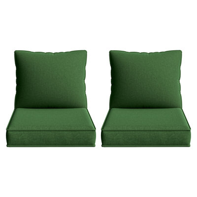 8-pcs Patio Individual Chair Cushion Covers – 4" Thick Water-repellent Replacements For 4-seat Sectional Sofa