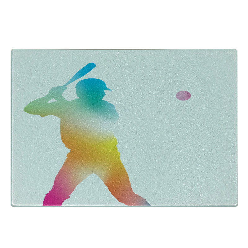 Multicolore planche à découper en verre trempé Ambesonne