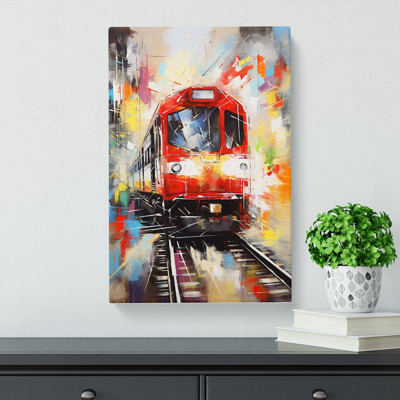 Train Abstract No.2 - Wrapped Canvas, 76cm H x 50cm W x 3cm D