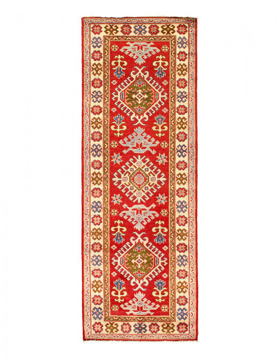 Tapis de couloir unique en laine 2 pi 9 po x 8 pi 4 po Soderberg Rouge, bleu marine, beige